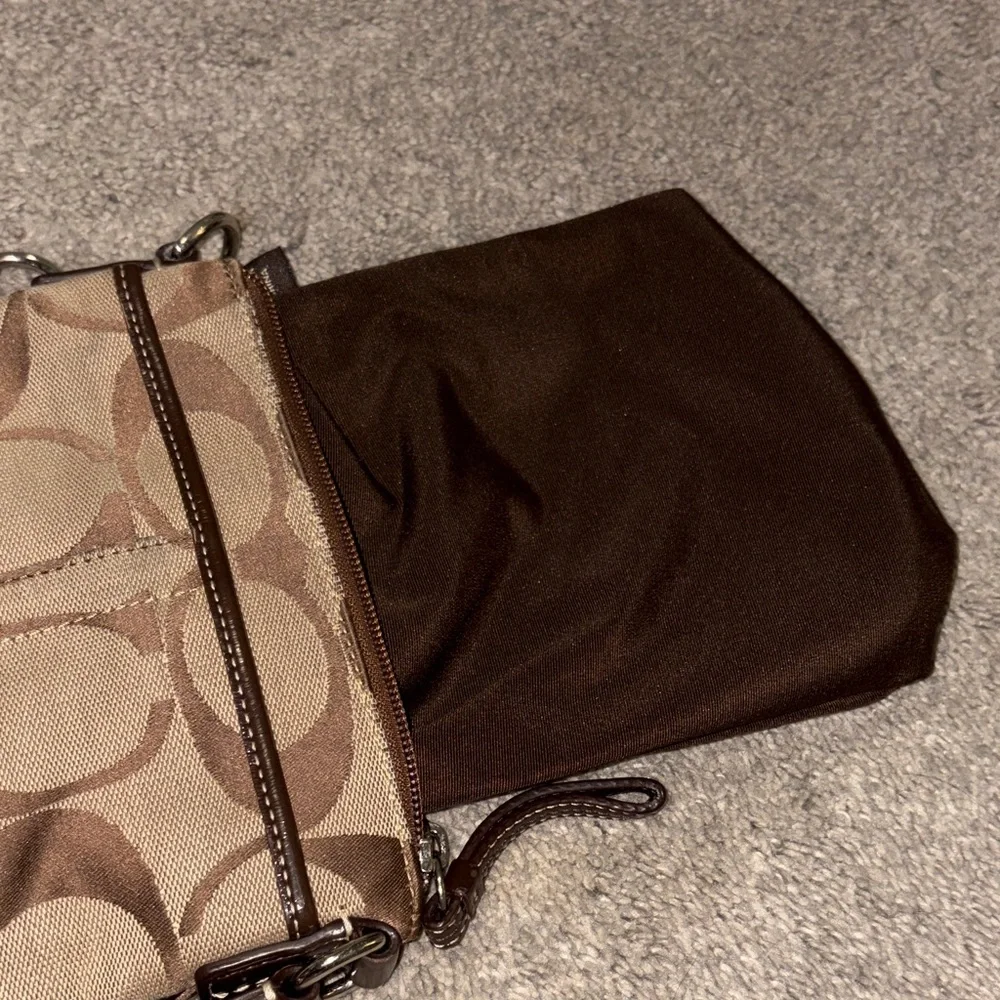 Coach Brown and Cream Crossbody Bag - Picture 9 of 11